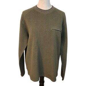 Horny Toad Sweatshirt Wms XL Green Fleece Outdoors Pullover Zip Pocket Cabincore